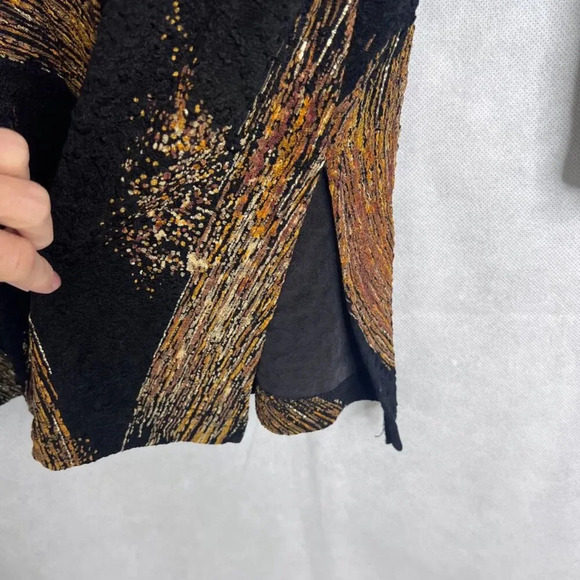 A Touch of Class Vintage Artsy Button Front Long Sleeve Blouse Size LG - Picture 5 of 9